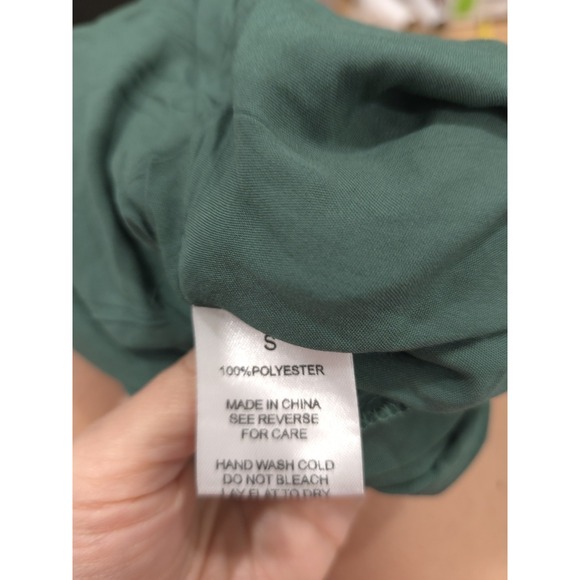 Wishlist Women's Floral Print Wrap Maxi Skirt S Small Green Cream Slit High Low - Picture 7 of 12